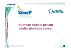 Référentiel Nutrition chez le patient adulte atteint de cancer