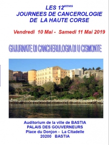 Journées de Cancérologie de la Haute Corse - mai 2019