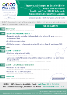 Journée régionale "Echanges en Oncofertilité" - Paca Ouest, Corse